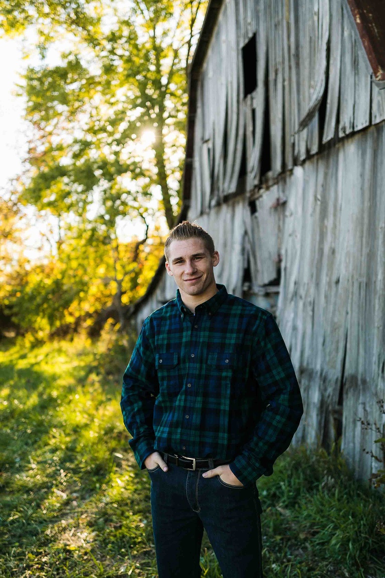 Warrenton High School Senior Session St Charles Senior Photographer Rebecca Chapman Photography Missouri Boy Senior Session Outdoor Fall