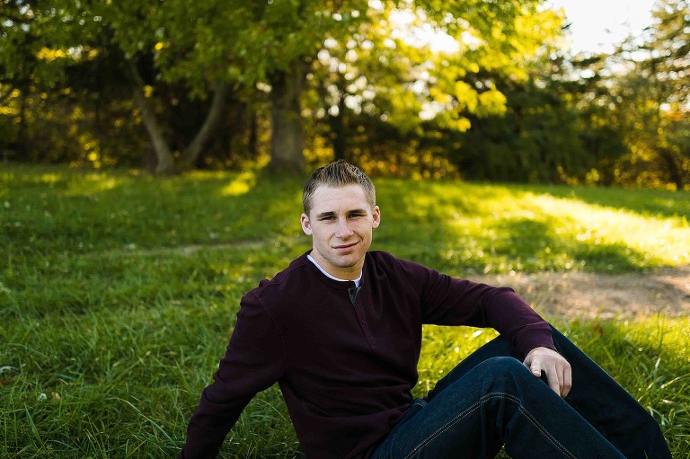 Warrenton High School Senior Session St Charles Senior Photographer Rebecca Chapman Photography Missouri Boy Senior Session Outdoor Fall