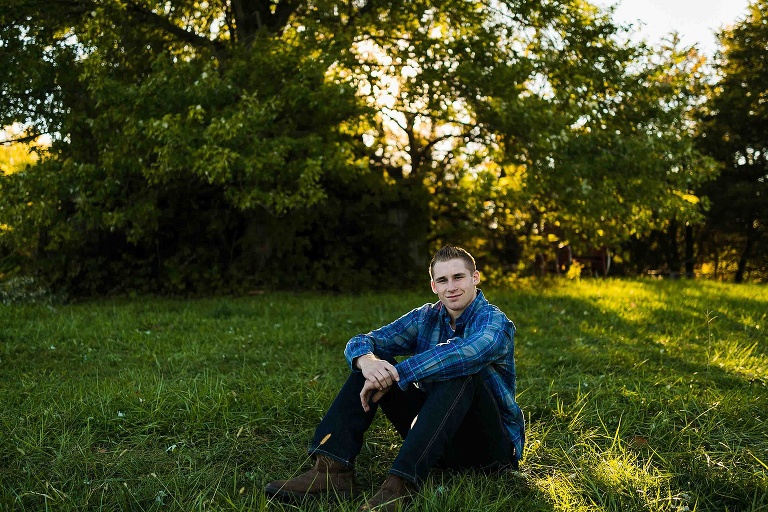 Warrenton High School Senior Session St Charles Senior Photographer Rebecca Chapman Photography Missouri Boy Senior Session Outdoor Fall