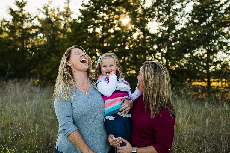 Towne Park Family Session St Charles Family Photographer Rebecca Chapman Photography Wentzville Missouri Same Sex Couple Fall Colors Family of Three Warrenton MO