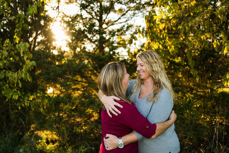 Towne Park Family Session St Charles Family Photographer Rebecca Chapman Photography Wentzville Missouri Same Sex Couple Fall Colors Family of Three Warrenton MO