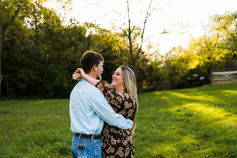 Farm Engagement Session St Charles Photographer Rebecca Chapman Photography Outdoor Fall Warrenton Missouri
