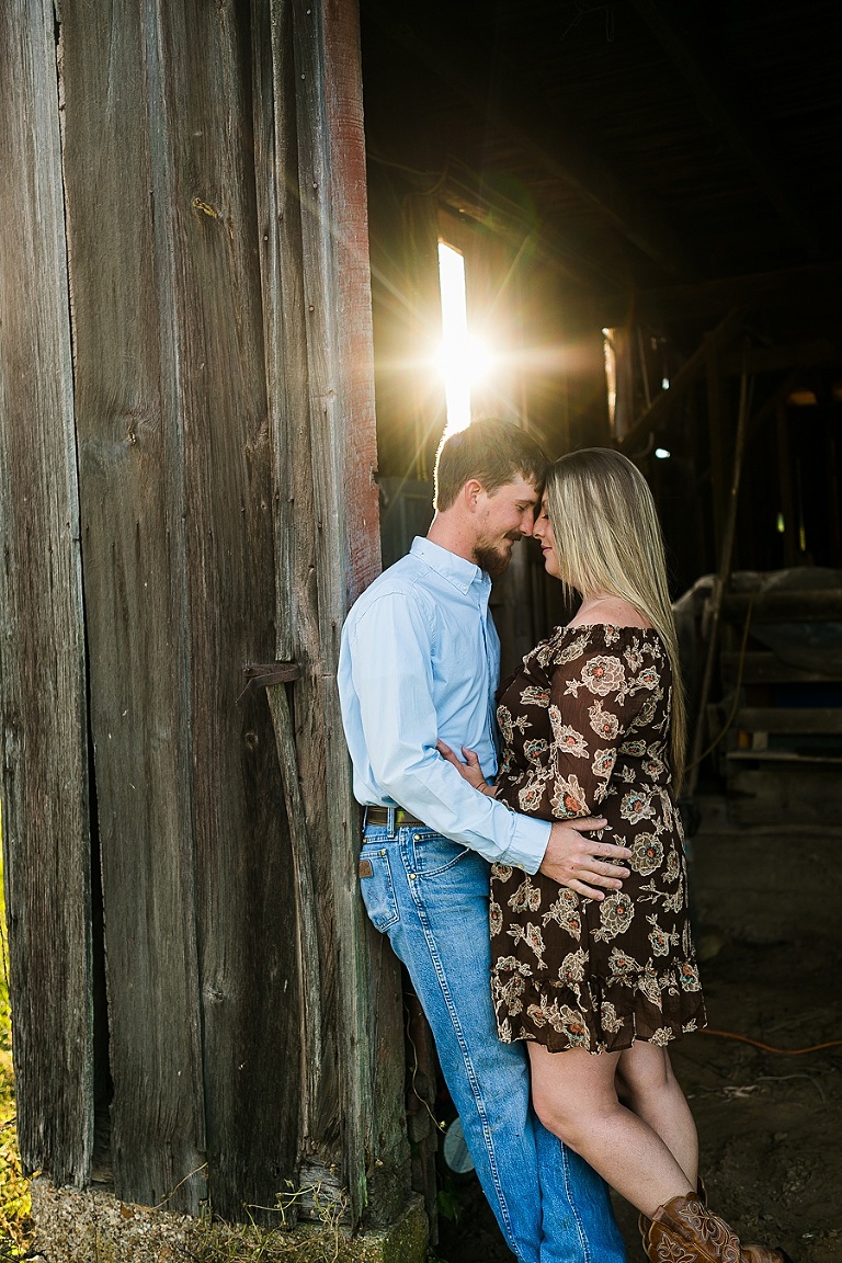 Farm Engagement Session St Charles Photographer Rebecca Chapman Photography Outdoor Fall Warrenton Missouri