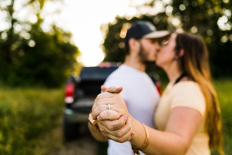 Family Farm Engagement Session St Charles Wedding and Engagement Photographer Rebecca Chapman Photography Outdoor Fall Puppies Dodge Truck Field