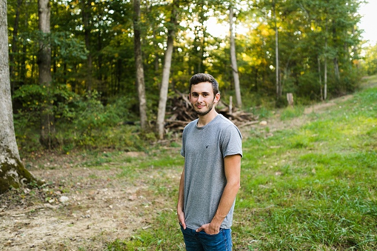  Warrenton Senior Session St Charles Photographer Rebecca Chapman Photography Outdoor Fall Boy Mustang Vehicle Missouri