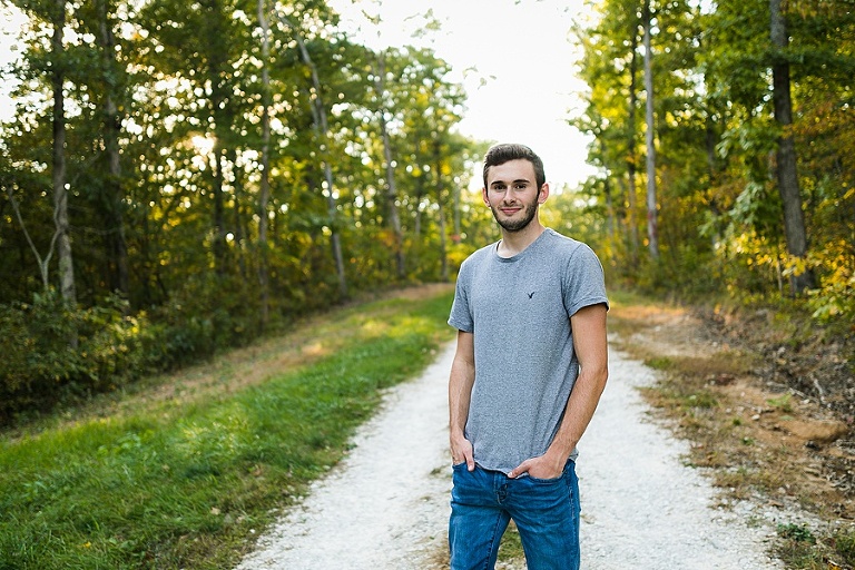  Warrenton Senior Session St Charles Photographer Rebecca Chapman Photography Outdoor Fall Boy Mustang Vehicle Missouri