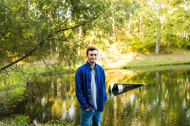  Warrenton Senior Session St Charles Photographer Rebecca Chapman Photography Outdoor Fall Boy Mustang Vehicle Missouri