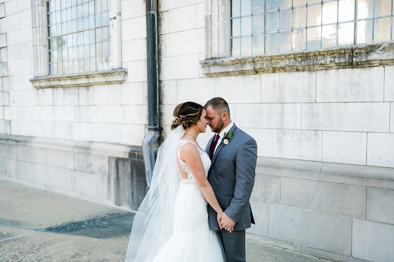 Westminster College Wedding Fulton Missouri St Charles Photographer Rebecca Chapman Photographer Churchill Museum Warrenton Missouri Outdoor Fall Groomsmen Grey Gray Tuxes Bridesmaids maroon Bridal Party