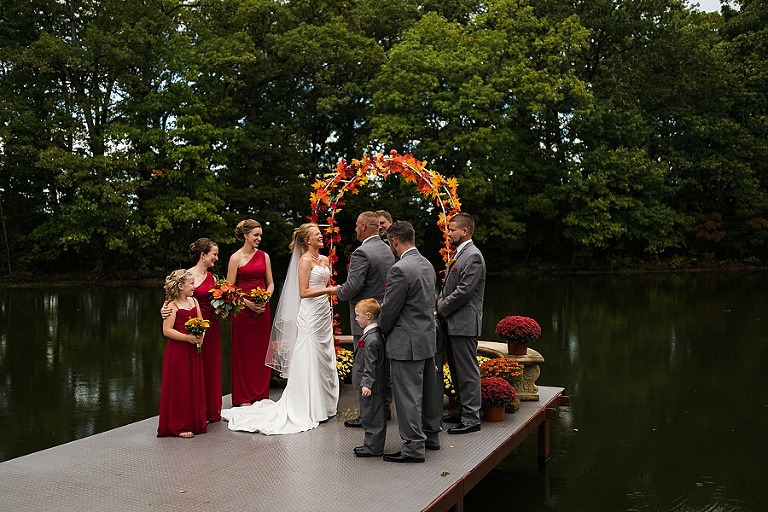 Warrenton Family Farm Wedding St Charles Wedding Photographer Rebecca Chapman Photography Outdoor Lake Dock Fall