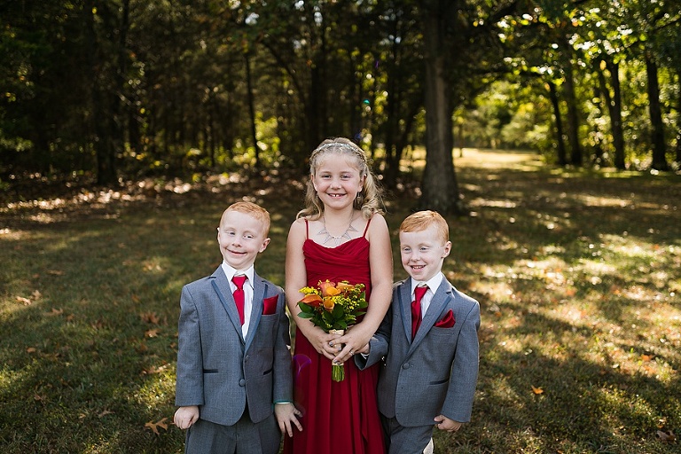 Warrenton Family Farm Wedding St Charles Wedding Photographer Rebecca Chapman Photography Outdoor Lake Dock Fall flower Girl Ring Bearer