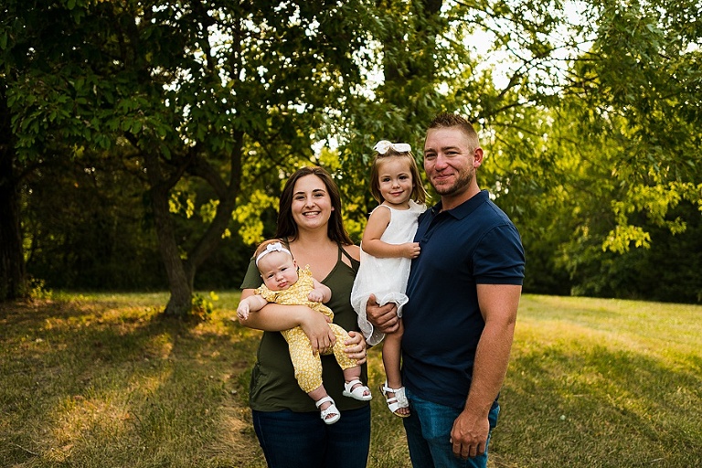 Outdoor Family Session St Charles Family Photographer Rebecca Chapman Photography Outdoor Fall Warrenton Missouri MO Family of Four small children