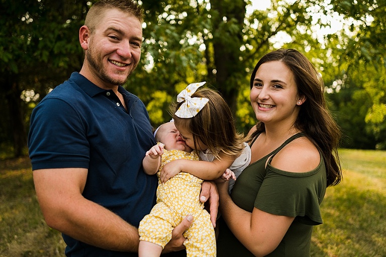 Outdoor Family Session St Charles Family Photographer Rebecca Chapman Photography Outdoor Fall Warrenton Missouri MO Family of Four small children
