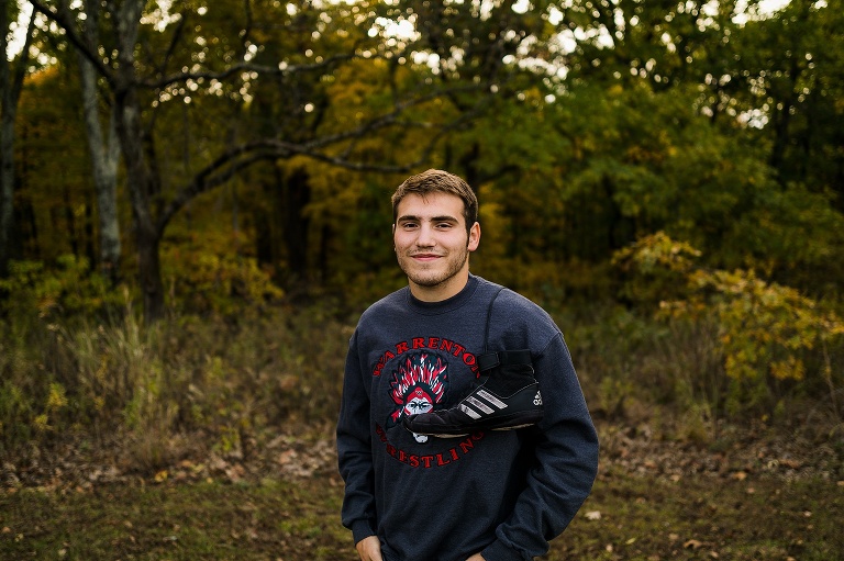 Cuivre River State Park Senior Session St Charles Senior Photographer Warrenton High School Rebecca Chapman Photography Fall Session State Wrestler