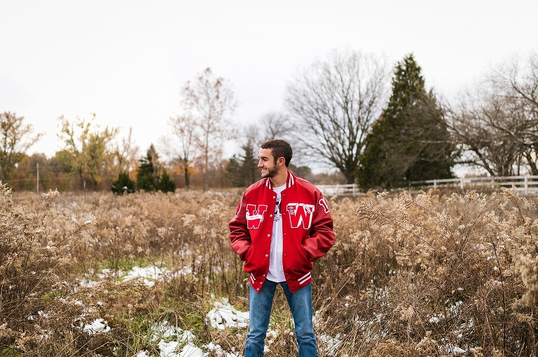 Towne Park, Warrenton High School, Boy Senior, St Charles Senior Photographer, Rebecca Chapman Photographer, Cross Country, Chevy Truck, Wentzville Missouri, Warrenton MO, Fall, Winter, Snow