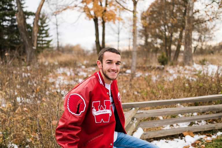 Towne Park, Warrenton High School, Boy Senior, St Charles Senior Photographer, Rebecca Chapman Photographer, Cross Country, Chevy Truck, Wentzville Missouri, Warrenton MO, Fall, Winter, Snow