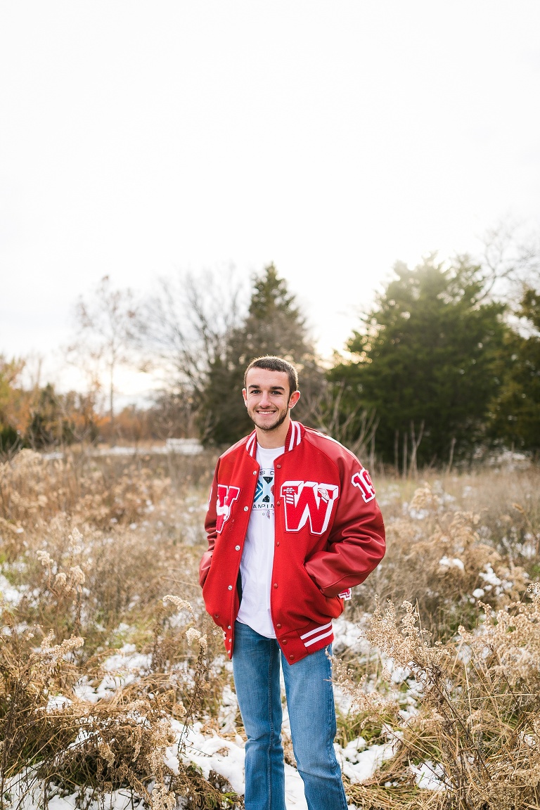 Towne Park, Warrenton High School, Boy Senior, St Charles Senior Photographer, Rebecca Chapman Photographer, Cross Country, Chevy Truck, Wentzville Missouri, Warrenton MO, Fall, Winter, Snow