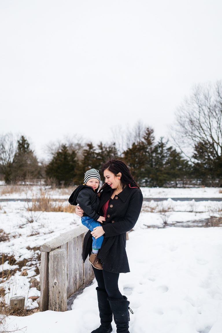 Towne Park, Snow session, Mini Session, Mommy and Me, Outside, Dreads, Three years old, Third Birthday