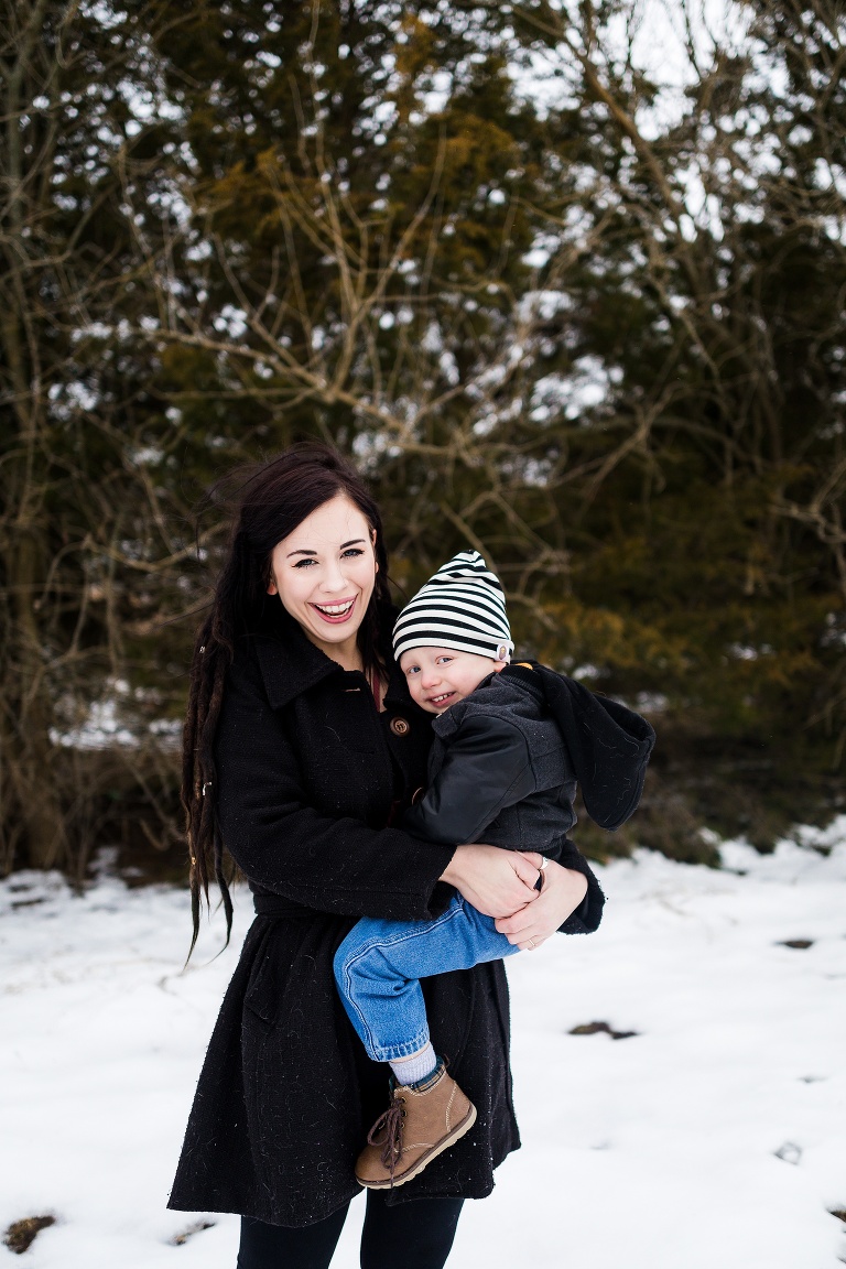 Towne Park, Snow session, Mini Session, Mommy and Me, Outside, Dreads, Three years old, Third Birthday