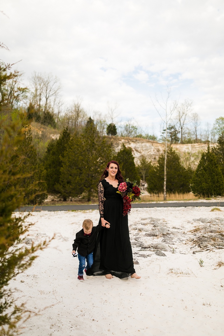 Klondike Park Elopement | Klondike Park Augusta Missouri | Klondike Park Wedding | Black Wedding Dress | Barefoot Wedding | Beach Wedding | Augusta Missouri | Warrenton mo | St Charles Wedding Photographer | Warrenton Mo Wedding Photographer | Elopement Photographer |