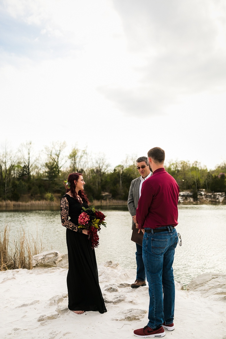 Klondike Park Elopement | Klondike Park Augusta Missouri | Klondike Park Wedding | Black Wedding Dress | Barefoot Wedding | Beach Wedding | Augusta Missouri | Warrenton mo | St Charles Wedding Photographer | Warrenton Mo Wedding Photographer | Elopement Photographer |