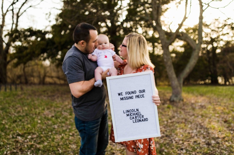 St Charles Family Photographer | St Charles Adoption Photographer | Warrenton Mo Photographer | Warrenton Mo Family Photographer | Warrenton Mo Adoption Photographer | Looking for our Missing Piece | Found our Missing Piece | Adoption Photographer | Baby Announcement | Adoption Announcement | Baby Boy | No Bump Still Pumped | We Are In Love With a Baby We Haven't met yet | Not showing still glowing | We're Adopting | I was adopted | 