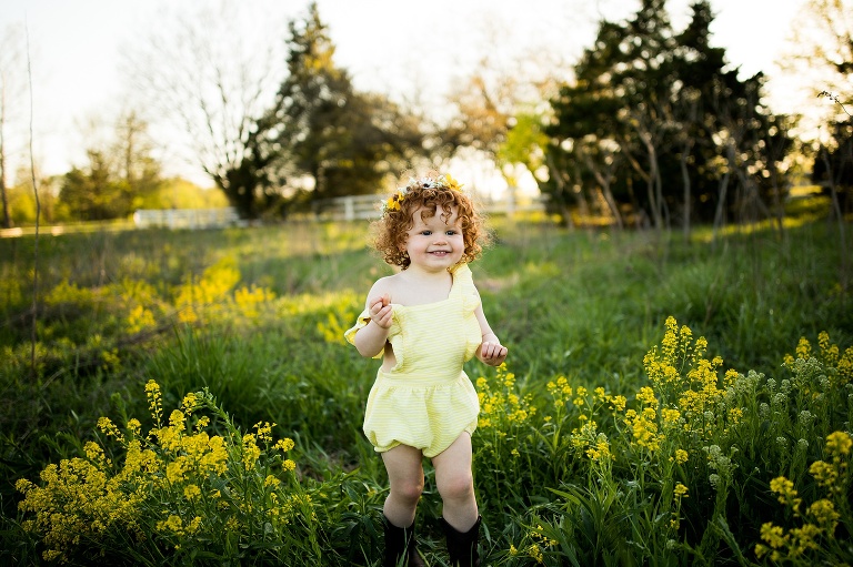St Charles Family Photographer | St Charles Photographer | Warrenton Mo Family Photographer | Warrenton Mo Photographer | Wright City Mo Family Photographer | Wright City Mo Photographer | St louis Family Photographer | St Louis Photographer | Missouri Family Photographer | Missouri Photographer | Red Head | Red Curly Hair | Yellow Romper | Spring Flowers | Wildflowers | Missouri Wildflowers | Wild Child | Flower Child | Outdoor Photographer | What to wear Spring Session | Flower Crown | Yellow Flowers | Rag weed | 