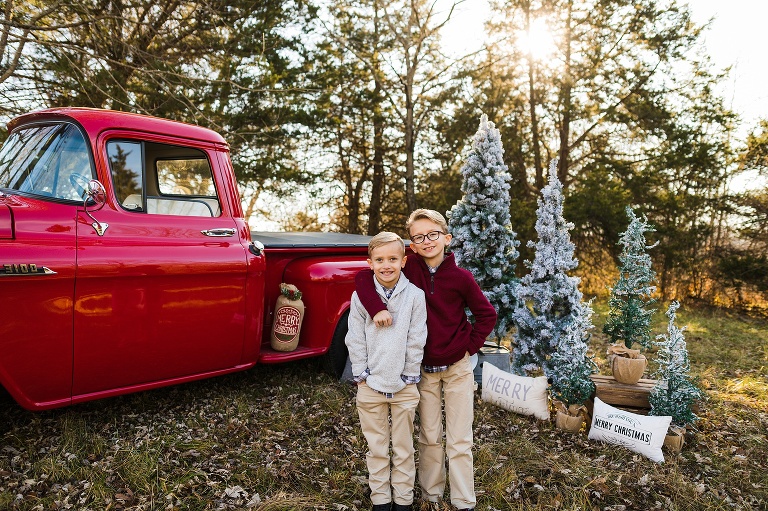 St Charles Photographer | St Charles Photographer | Warrenton Mo Photographer | Warrenton Mo Photographer | Wright City Mo Photographer | Wright City Mo Photographer | St Louis Photographer | St Louis Photographer | Missouri Photographer | Missouri Photographer | Red Truck Christmas Mini | Red Truck Photo Shoot | Red Chevy | 1957 Chevy | Christmas Photo Shoot | Outdoor Christmas Mini |