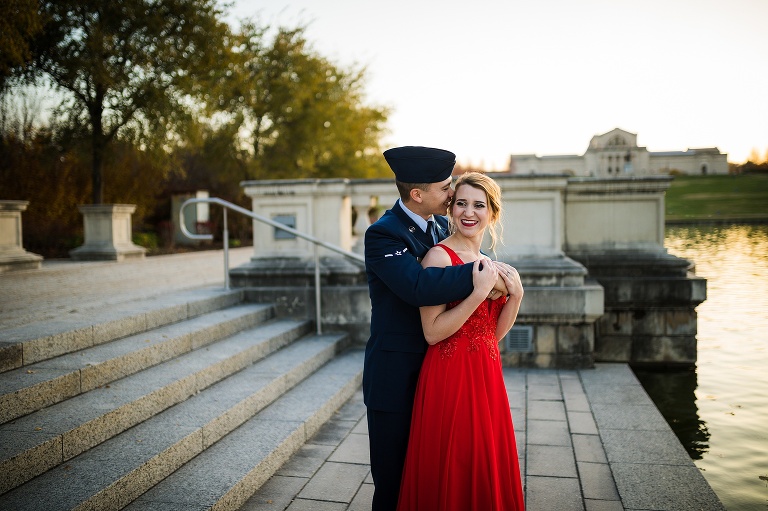 Military Couples Session | St Louis Missouri Photographer | St Charles Photographer | Forrest Park St Louis |