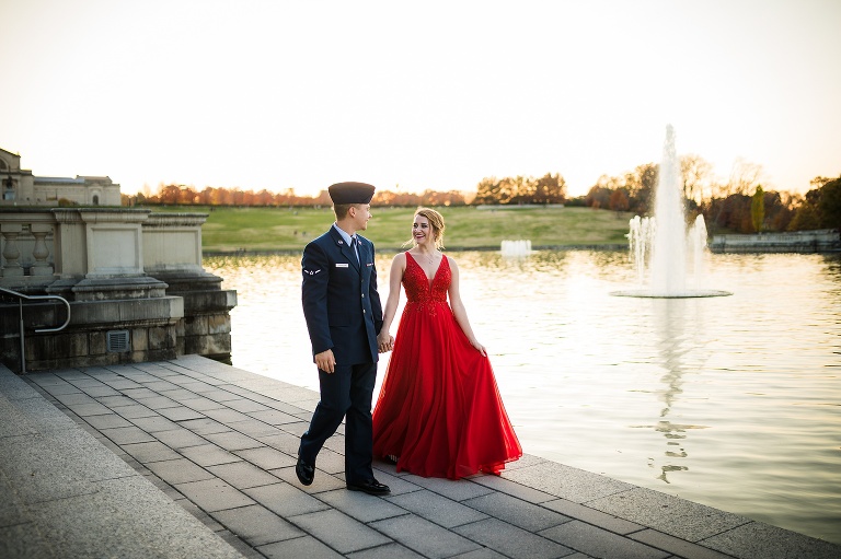 Military Couples Session | St Louis Missouri Photographer | St Charles Photographer | Forrest Park St Louis |