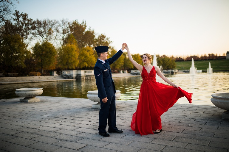 Military Couples Session | St Louis Missouri Photographer | St Charles Photographer | Forrest Park St Louis |