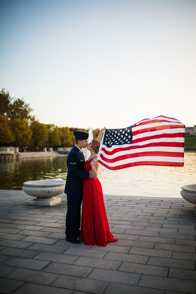 Military Couples Session | St Louis Missouri Photographer | St Charles Photographer | Forrest Park St Louis |
