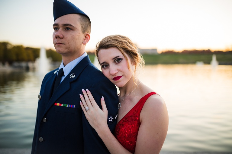 Military Couples Session | St Louis Missouri Photographer | St Charles Photographer | Forrest Park St Louis |