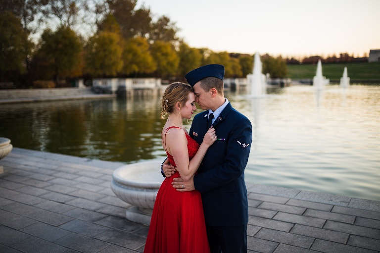 Military Couples Session | St Louis Missouri Photographer | St Charles Photographer | Forrest Park St Louis |