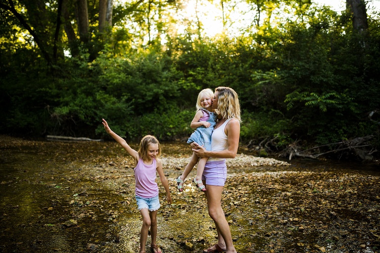 Creek Family Photo Shoot | St Charles Photographer | Warrenton Missouri Photographer | Outdoor Photographer | Creek Photographer |