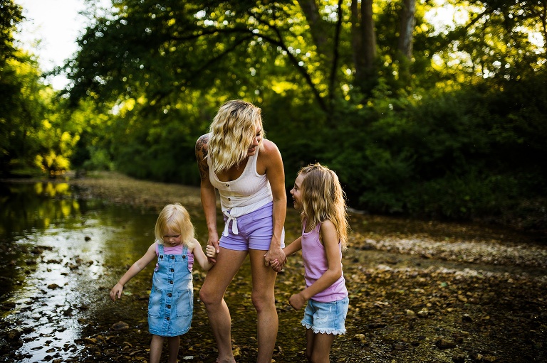 Creek Family Photo Shoot | St Charles Photographer | Warrenton Missouri Photographer | Outdoor Photographer | Creek Photographer |