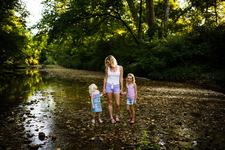 Creek Family Photo Shoot | St Charles Photographer | Warrenton Missouri Photographer | Outdoor Photographer | Creek Photographer |