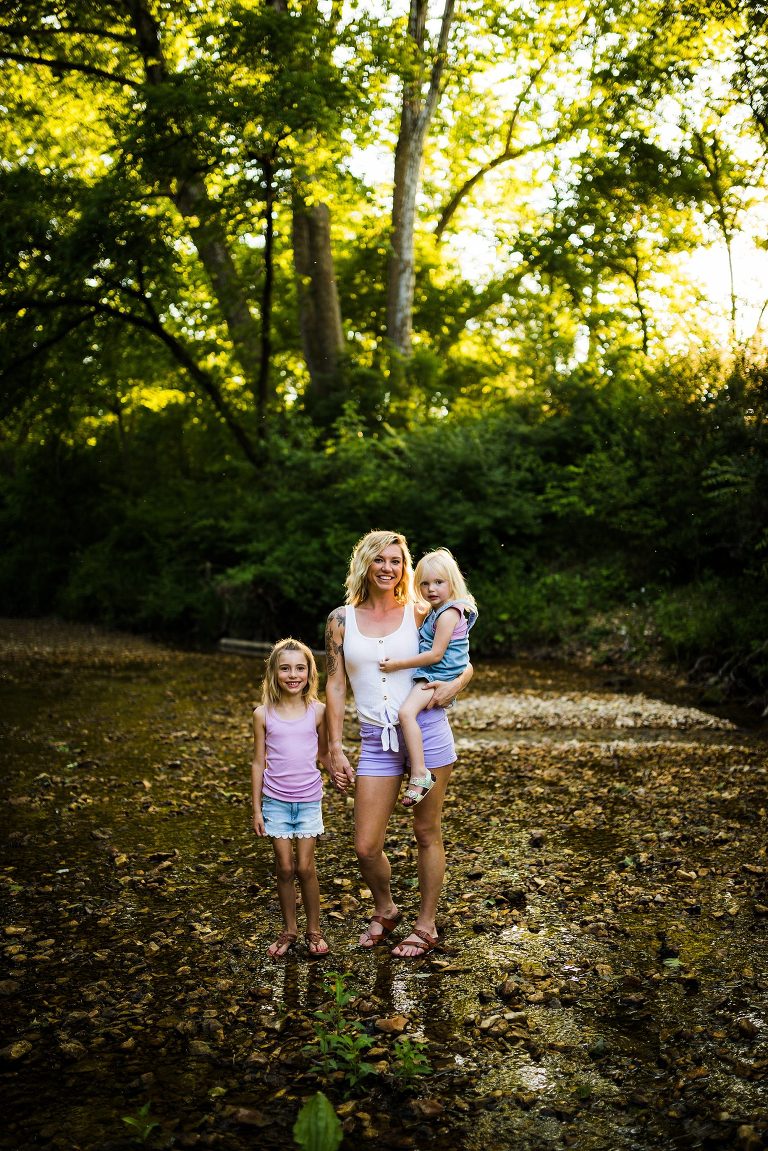 Creek Family Photo Shoot | St Charles Photographer | Warrenton Missouri Photographer | Outdoor Photographer | Creek Photographer |