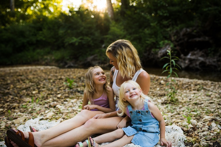Creek Family Photo Shoot | St Charles Photographer | Warrenton Missouri Photographer | Outdoor Photographer | Creek Photographer |