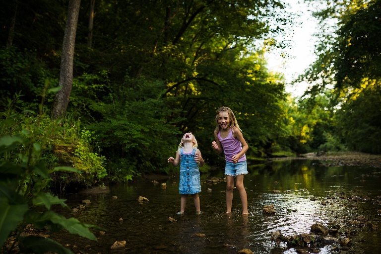 Creek Family Photo Shoot | St Charles Photographer | Warrenton Missouri Photographer | Outdoor Photographer | Creek Photographer |
