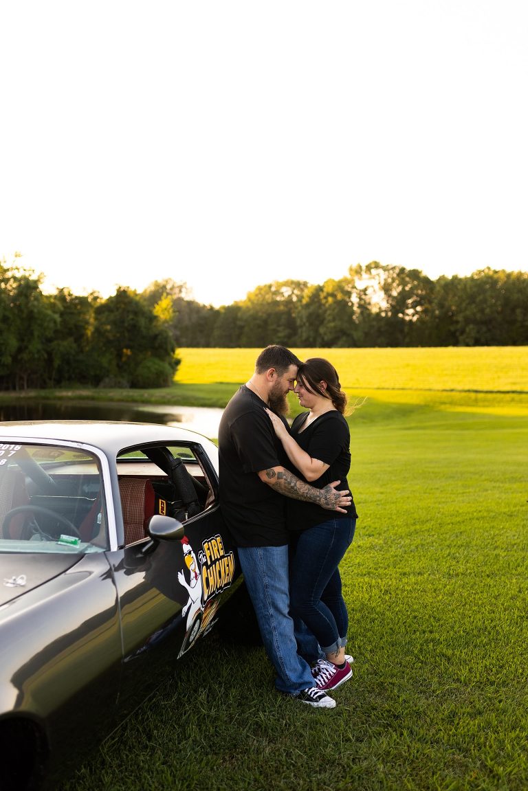 Race Car Engagement Session | St Charles Engagement Photographer | St Charles Wedding Photographer | Warrenton Missouri Wedding Photographer | Race Car Photographer | 