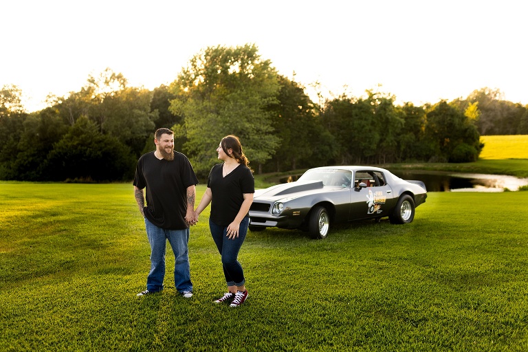 Race Car Engagement Session | St Charles Engagement Photographer | St Charles Wedding Photographer | Warrenton Missouri Wedding Photographer | Race Car Photographer | 