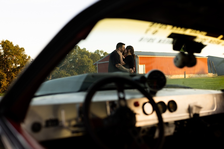 Race Car Engagement Session | St Charles Engagement Photographer | St Charles Wedding Photographer | Warrenton Missouri Wedding Photographer | Race Car Photographer | 