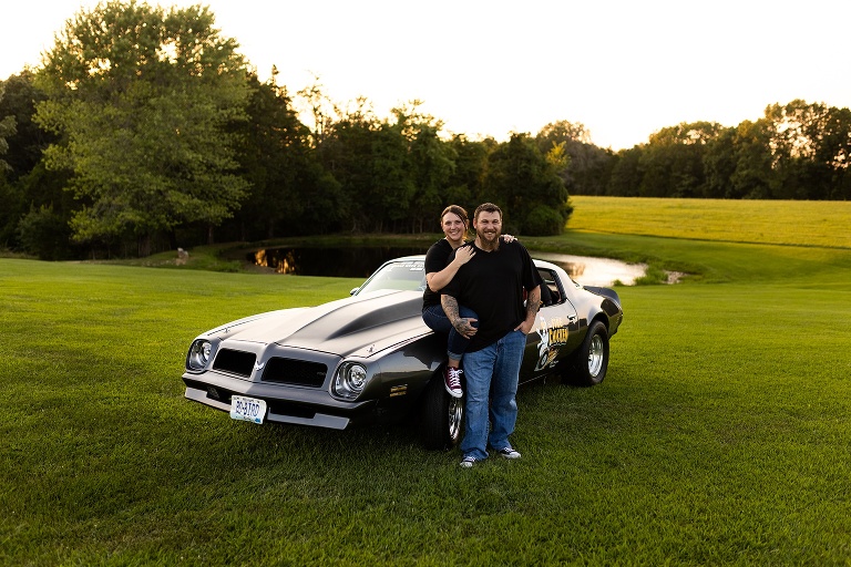 Race Car Engagement Session | St Charles Engagement Photographer | St Charles Wedding Photographer | Warrenton Missouri Wedding Photographer | Race Car Photographer | 