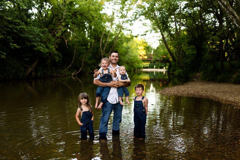 Creek Family Session | Indian Camp Creek Photographer | Missouri Family Photographer | Missouri Photographer | Family of 6 |