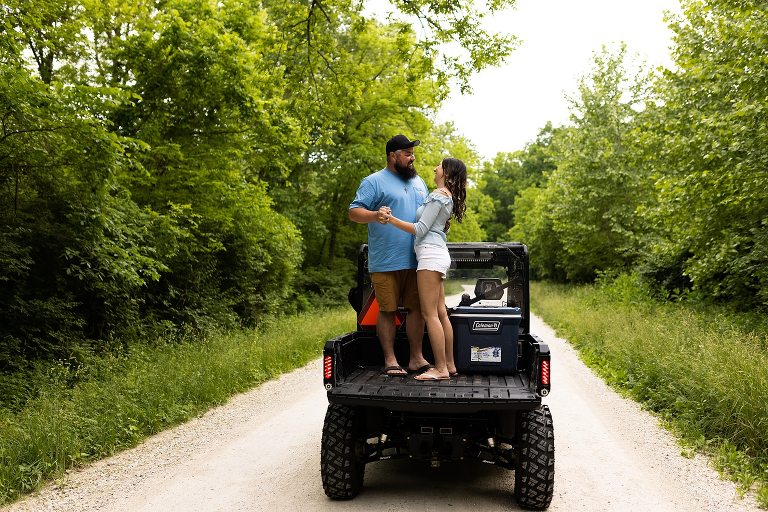 Missouri Country Engagement Session | Missouri Engagement Photographer | Missouri Photographer | Country Engagement Session | Side by Side photo shoot | Warrenton Missouri | Warrenton Missouri Photographer | 