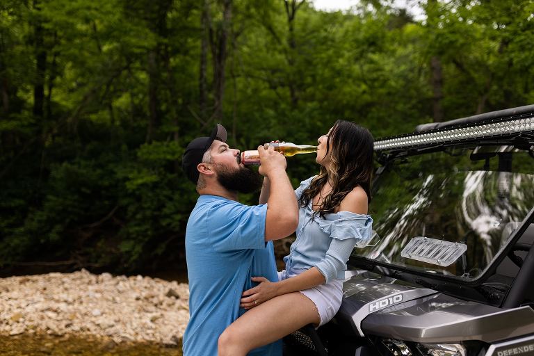 Missouri Country Engagement Session | Missouri Engagement Photographer | Missouri Photographer | Country Engagement Session | Side by Side photo shoot | Warrenton Missouri | Warrenton Missouri Photographer | 