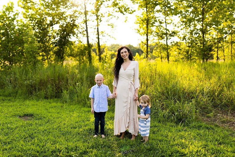 Indian Camp Creek Family Photographer | Outdoor Photographer | Missouri Engagement Photographer | Missouri Family Photographer | Family of 3 | Two boys |