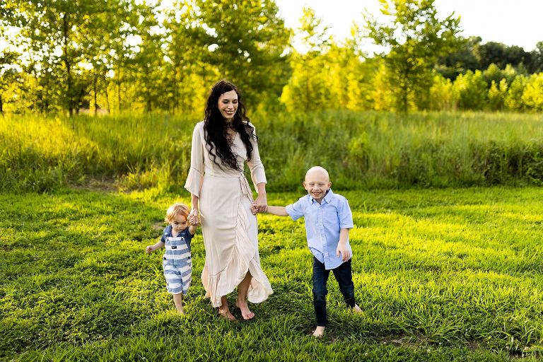 Indian Camp Creek Family Photographer | Outdoor Photographer | Missouri Engagement Photographer | Missouri Family Photographer | Family of 3 | Two boys |