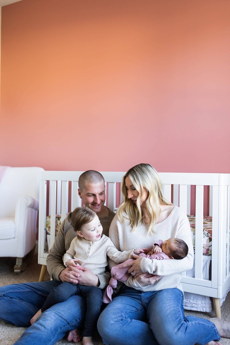 Nursery Lifestyle Newborn Photo Shoot | Warrenton Missouri Family Photography | High Hill Missouri Family Photographer | Montgomery City Missouri Family Photographer | Outdoor Photographer | Family of six |