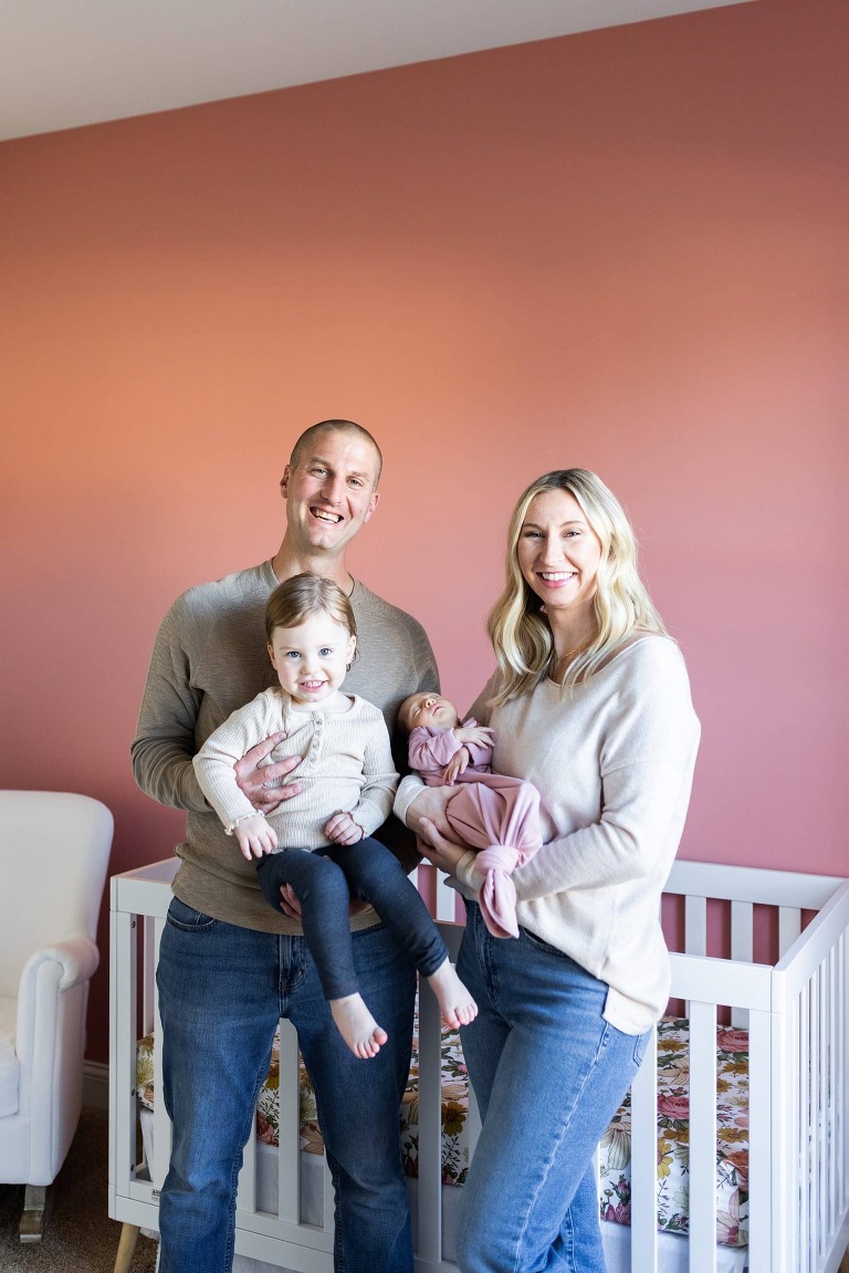 Nursery Lifestyle Newborn Photo Shoot | Warrenton Missouri Family Photography | High Hill Missouri Family Photographer | Montgomery City Missouri Family Photographer | Outdoor Photographer | Family of six |